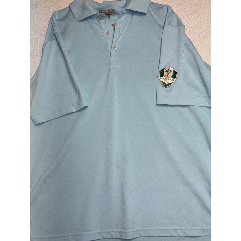 "Peter Millar Summer Comfort Golf‎ Polo Shirt M Merkle Cup 2013 Mens"